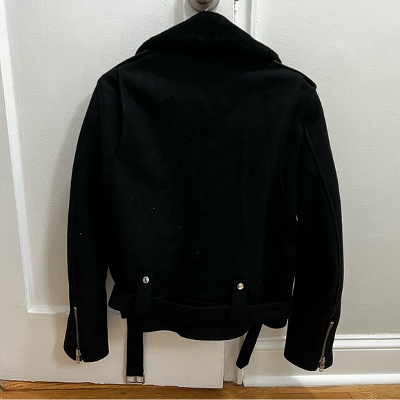 Black Leather Women's Jacket - Picture 3 of 4